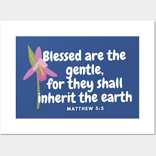 Beatitudes Matthew 5:5 Light Letters Posters and Art